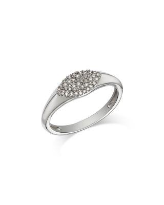 Diamond Pav&eacute; Pinky Ring in 14K White Gold by BLOOMINGDALE'S FINE COLLECTION