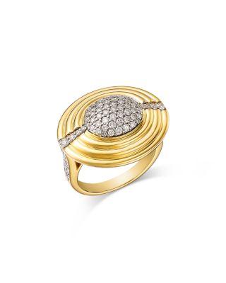 Diamond Pav&eacute; Statement Ring in 14K Yellow Gold by BLOOMINGDALE'S FINE COLLECTION
