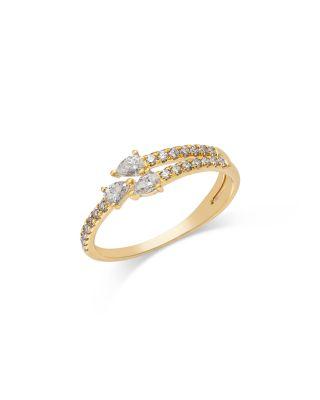 Diamond Pear & Round Bypass Ring in 14K Yellow Gold by BLOOMINGDALE'S FINE COLLECTION
