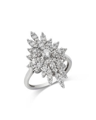 Diamond Retro Chic Starburst Statement Ring in 14K White Gold by BLOOMINGDALE'S FINE COLLECTION