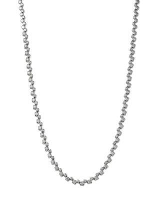Diamond Scattered Bezel Tennis Necklace in 14K White Gold by BLOOMINGDALE'S FINE COLLECTION