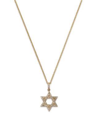 Diamond Star of David Pendant Necklace in 14K Yellow Gold by BLOOMINGDALE'S FINE COLLECTION