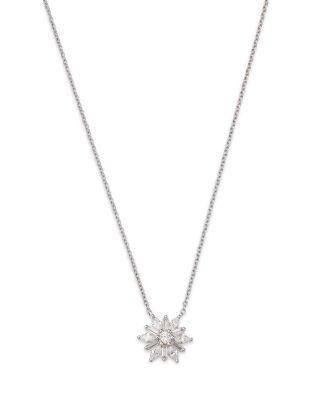 Diamond Starburst Pendant Necklace in 14K White Gold by BLOOMINGDALE'S FINE COLLECTION