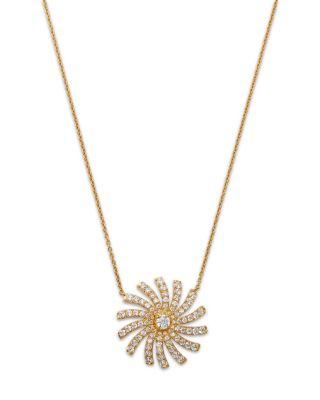 Diamond Starburst Pendant Necklace in 14K Yellow Gold by BLOOMINGDALE'S FINE COLLECTION