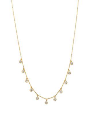 Diamond Station Droplet Collar Necklace in 14K Gold by BLOOMINGDALE'S FINE COLLECTION