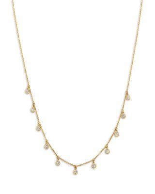 Diamond Station Droplet Collar Necklace in 14K Gold by BLOOMINGDALE'S FINE COLLECTION