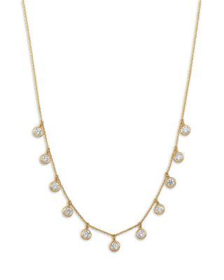 Diamond Station Droplet Collar Necklace in 14K Gold by BLOOMINGDALE'S FINE COLLECTION