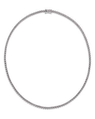 Diamond Tennis Necklace in 14K White Gold by BLOOMINGDALE'S FINE COLLECTION