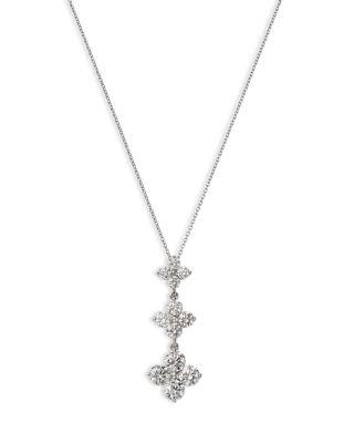 Diamond Triple Tier Pendant Necklace in 14K White Gold by BLOOMINGDALE'S FINE COLLECTION