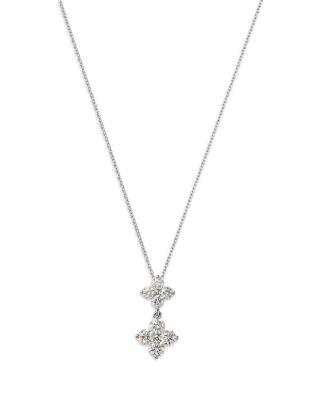 Diamond Two Tier Pendant Necklace in 14K White Gold by BLOOMINGDALE'S FINE COLLECTION
