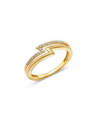 Diamond Zig Zag Ring in 14K Yellow Gold by BLOOMINGDALE'S FINE COLLECTION