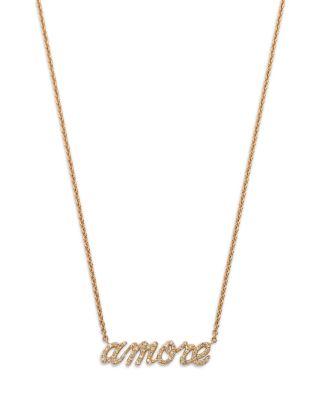 Diamond "Amore" Pendant Necklace in 14K Yellow Gold by BLOOMINGDALE'S FINE COLLECTION
