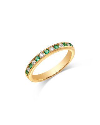 Gemstone & Diamond Channel Set Ring in 14K Yellow Gold by BLOOMINGDALE'S FINE COLLECTION