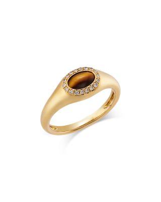 Gemstone & Diamond Pinky Ring in 14K Yellow Gold by BLOOMINGDALE'S FINE COLLECTION