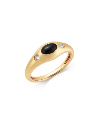 Gemstone & Diamond Pinky Ring in 14K Yellow Gold by BLOOMINGDALE'S FINE COLLECTION