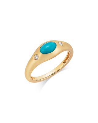 Gemstone & Diamond Pinky Ring in 14K Yellow Gold by BLOOMINGDALE'S FINE COLLECTION