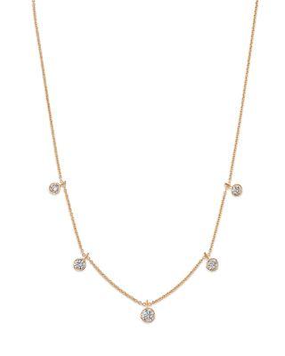 Luxe Collection Certified Lab Grown Diamond Dangle Station Necklace in 14K Yellow Gold by BLOOMINGDALE'S FINE COLLECTION