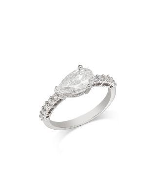 Luxe Collection Certified Lab Grown Diamond East West Pear Ring in 18K Gold by BLOOMINGDALE'S FINE COLLECTION