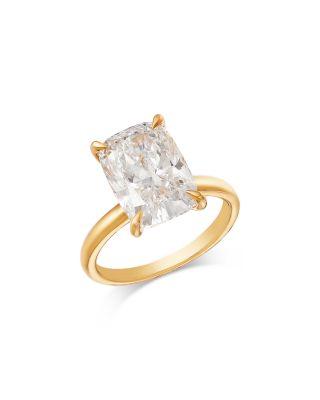Luxe Collection Certified Lab Grown Diamond Elongated Cushion Cut Engagement Ring in 18K Yellow Gold by BLOOMINGDALE'S FINE COLLECTION