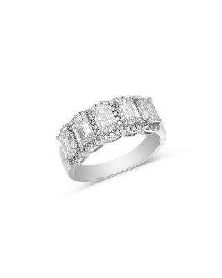 Luxe Collection Certified Lab Grown Diamond Emerald Cut Band in Platinum by BLOOMINGDALE'S FINE COLLECTION