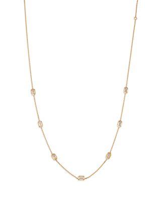 Luxe Collection Certified Lab Grown Diamond Emerald Cut Diamond by the Yard Collar Necklace in 14K Yellow Gold by BLOOMINGDALE'S FINE COLLECTION