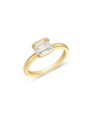Luxe Collection Certified Lab Grown Diamond Emerald Cut Solitaire Ring in 18K Yellow Gold by BLOOMINGDALE'S FINE COLLECTION