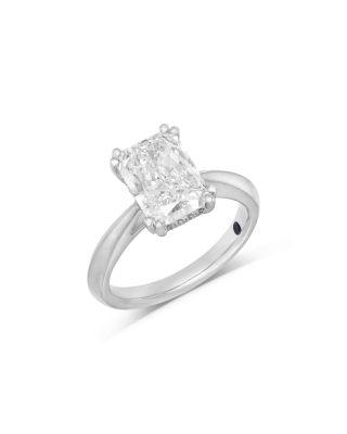Luxe Collection Certified Lab Grown Diamond Hidden Halo  Radiant Engagement Ring in Platinum by BLOOMINGDALE'S FINE COLLECTION