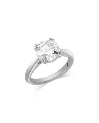 Luxe Collection Certified Lab Grown Diamond Hidden Halo  Solitaire Engagement Ring in Platinum by BLOOMINGDALE'S FINE COLLECTION