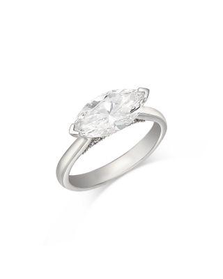 Luxe Collection Certified Lab Grown Diamond Marquis Cut Solitaire Ring in 18K White Gold by BLOOMINGDALE'S FINE COLLECTION