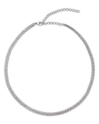Luxe Collection Diamond Double Row Choker Necklace in 14K White Gold by BLOOMINGDALE'S FINE COLLECTION