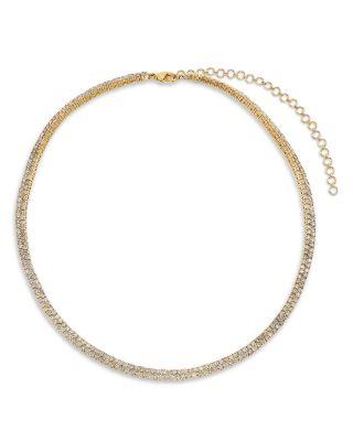 Luxe Collection Diamond Double Row Choker Tennis Necklace in 14K Yellow Gold by BLOOMINGDALE'S FINE COLLECTION