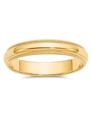Men's 4mm Milgrain Half Round Wedding Band 14K Yellow Gold by BLOOMINGDALE'S FINE COLLECTION