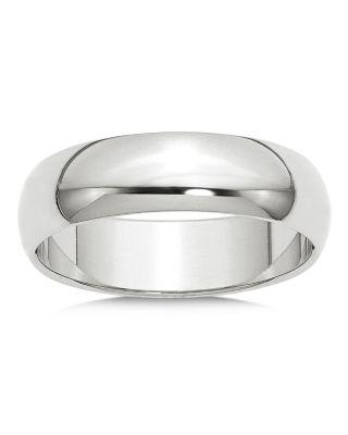 Men's 6mm Half Round Band Ring in 14K White Gold by BLOOMINGDALE'S FINE COLLECTION