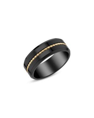 Men's Band in Yellow & Black Tungsten by BLOOMINGDALE'S FINE COLLECTION