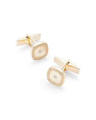 Men's Diamond Halo Cufflinks in 14K Yellow Gold by BLOOMINGDALE'S FINE COLLECTION