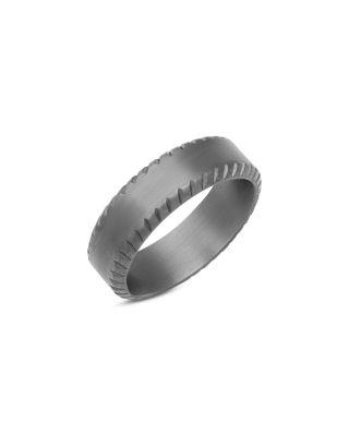 Men's Ring with a Bezel Coin Edge in Gray Tantalum by BLOOMINGDALE'S FINE COLLECTION