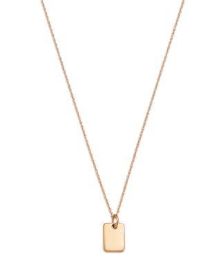 Mini Dog Tag Pendant Necklace in 14K Yellow Gold by BLOOMINGDALE'S FINE COLLECTION