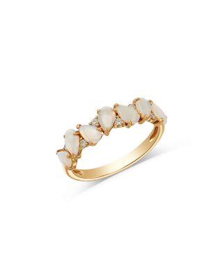 Opal & Diamond Band Ring in 14K Yellow Gold by BLOOMINGDALE'S FINE COLLECTION