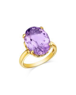 Oval Cut Rose Amethyst Ring in 14K Yellow Gold by BLOOMINGDALE'S FINE COLLECTION