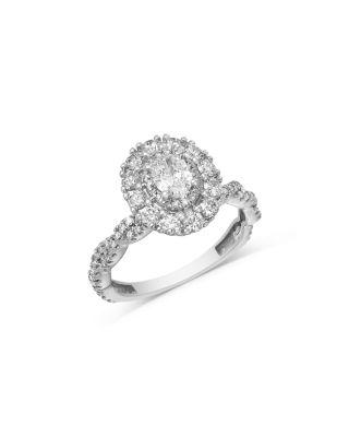Oval Diamond Ring in 14K White Gold by BLOOMINGDALE'S FINE COLLECTION