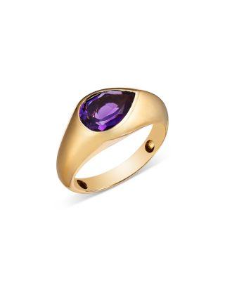 Pear-Shaped Amethyst Bold Ring in 14K Yellow Gold by BLOOMINGDALE'S FINE COLLECTION