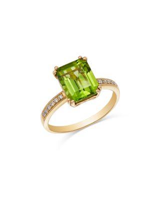 Peridot & Diamond Ring in 14K Yellow Gold by BLOOMINGDALE'S FINE COLLECTION