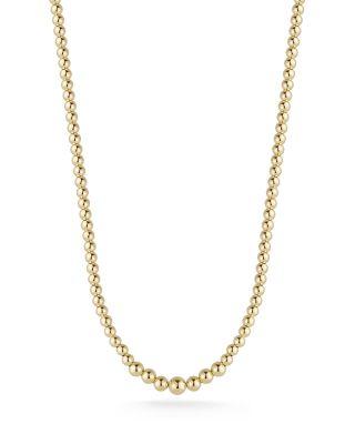 Polished Gold Ball Graduated Collar Necklace in 14K Yellow Gold by BLOOMINGDALE'S FINE COLLECTION