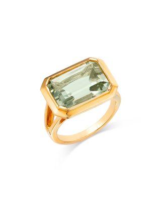 Prasiolite Emerald Cut Statement Ring in 14K Yellow Gold by BLOOMINGDALE'S FINE COLLECTION