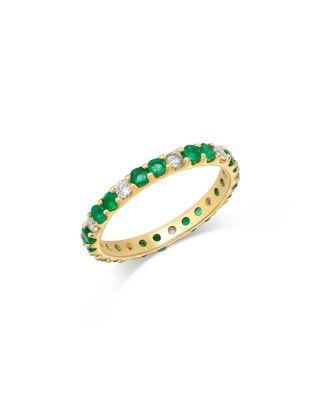 Precious Gemstone & Diamond Eternity Band in 14K Yellow Gold by BLOOMINGDALE'S FINE COLLECTION