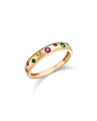 Rainbow Sapphire & Tsavorite Band in 14K Yellow Gold by BLOOMINGDALE'S FINE COLLECTION