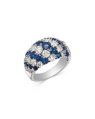 Sapphire & Diamond Band Ring in 14K White Gold by BLOOMINGDALE'S FINE COLLECTION