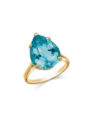 Sky Blue Topaz Pear Ring in 14K Yellow Gold by BLOOMINGDALE'S FINE COLLECTION