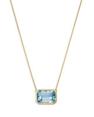 Sky Blue Topaz Pendant Necklace in 14K Yellow Gold by BLOOMINGDALE'S FINE COLLECTION