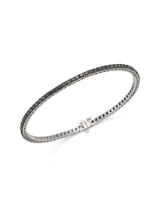 Unisex Black Diamond Bracelet in 14K White Gold by BLOOMINGDALE'S FINE COLLECTION